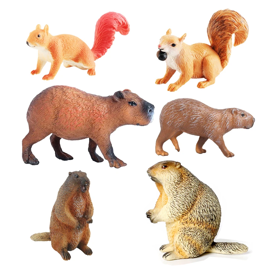 Kids Toys Under 1 Year - Capibara Capybaras Squirrel Marmot Plastic Animal