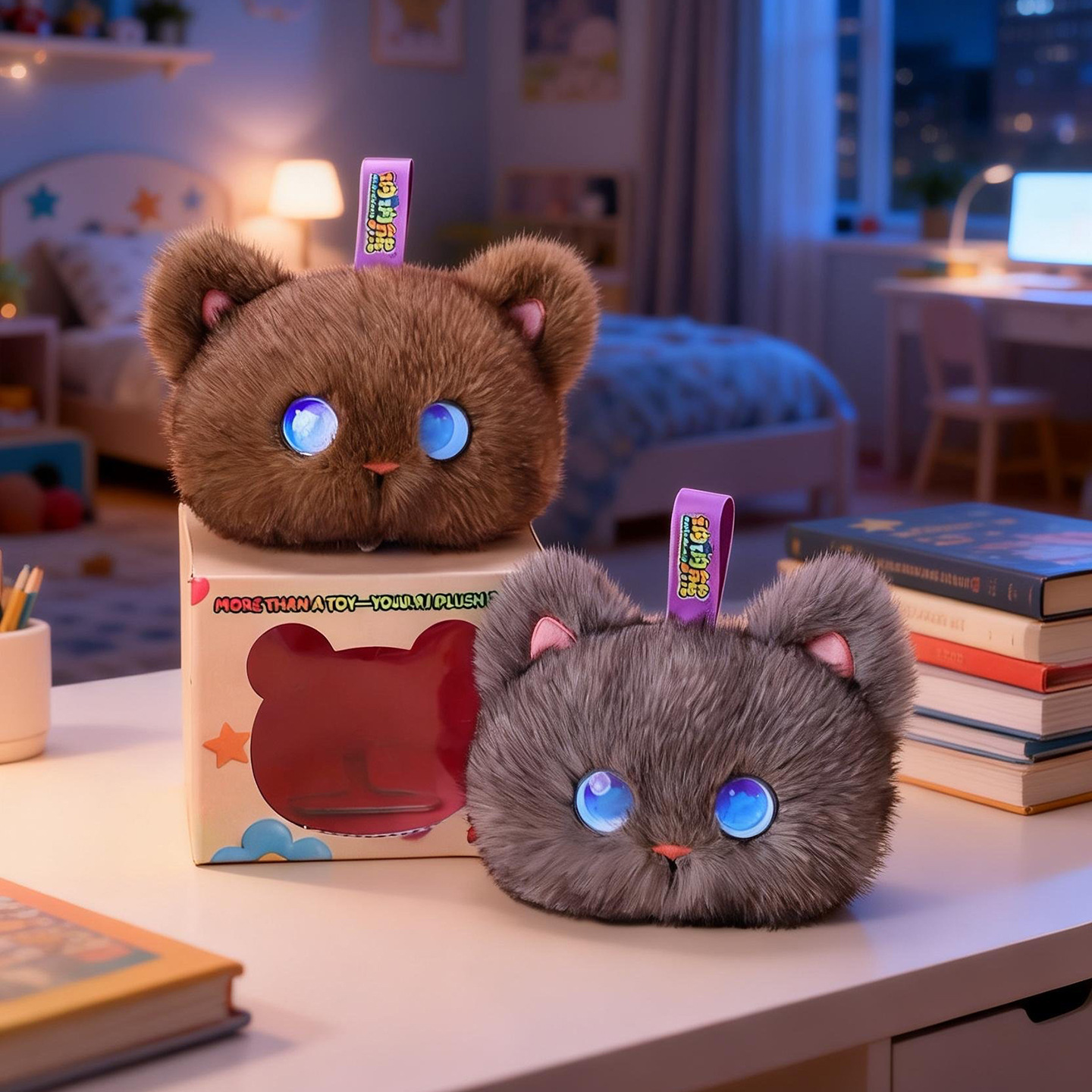 Kids Toys Doll - Tobot AI Plush Cat Toy Interactive